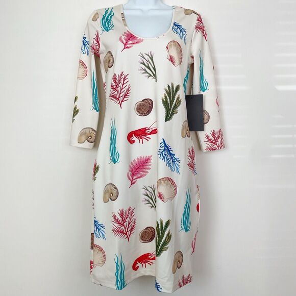 Tuckernuck Bahama Botanical Mara Mini Dress Nautical Beachy Coastal Size Small - Picture 2 of 12